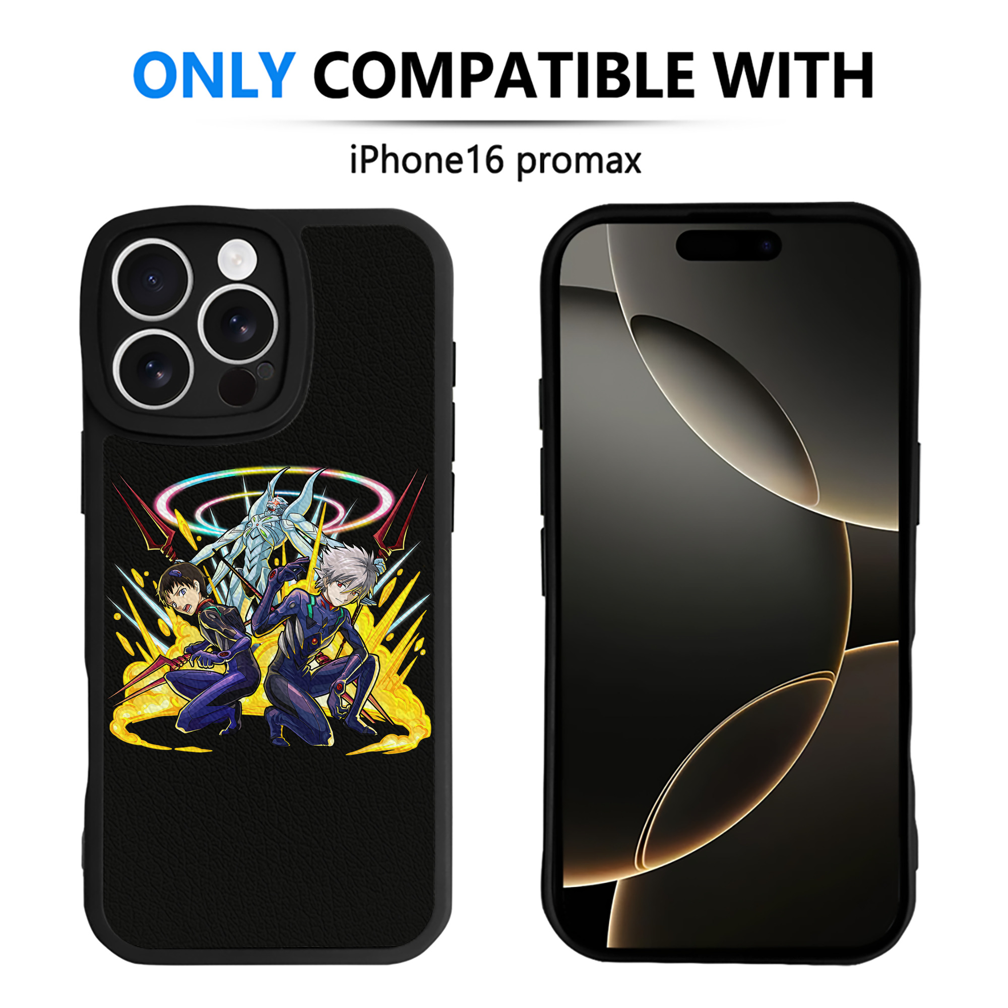 （画像用） EVA 新世紀エヴァンゲリオン 【iPhone 16シリーズ対応】シリコンスマホケース（レザー調） 材質：シリコン